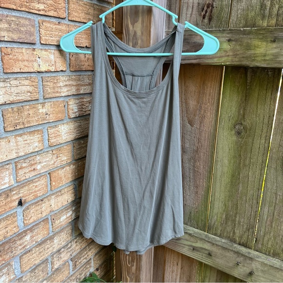 lululemon athletica Grey Sage Love Tank Top Pleated Back - Picture 1 of 3